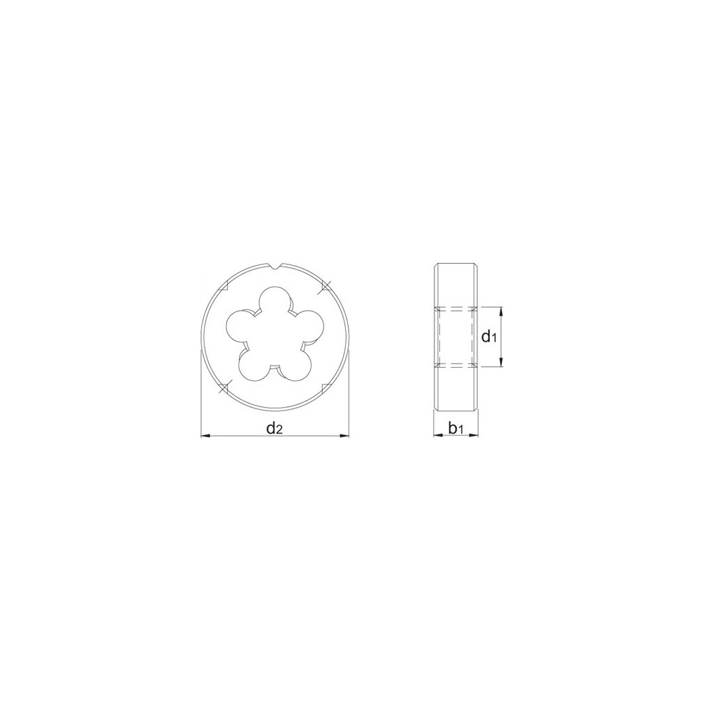 Filière ronde HSS M 2.5 x 0.45 