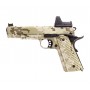 Réplique GBB 1911 MEU Raven gaz Digital dessert 1,0J + point rouge BDS RAVEN MEU RAILED DIGI DESERT+BDS 